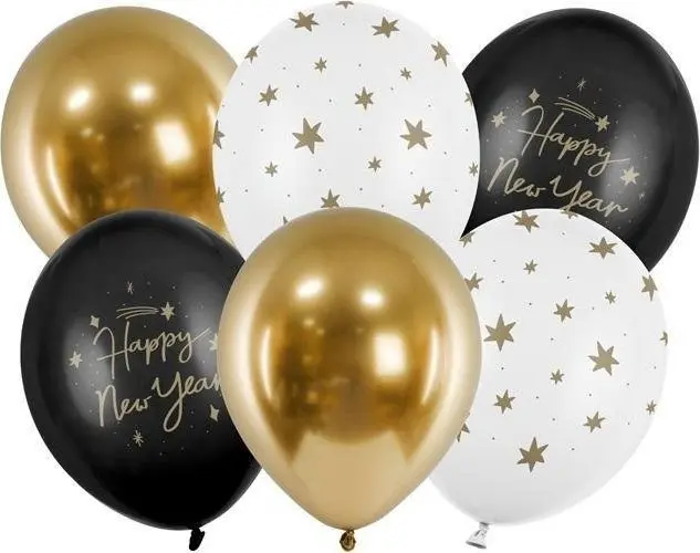 PartyDeco Happy New Year Gaisa balons