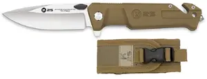 TOGO K25 25238 TAN Нож с фиксированным клинком и обрезиненной рукоятью