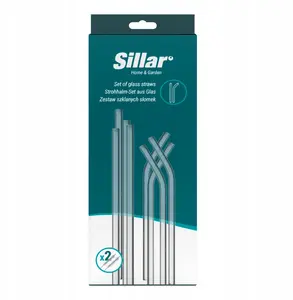 Wessper Sillar SIL255 Glass Drinking Straw Set