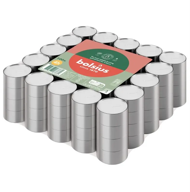 Bolsius White Tealight Candles 100 pcs Photo 2