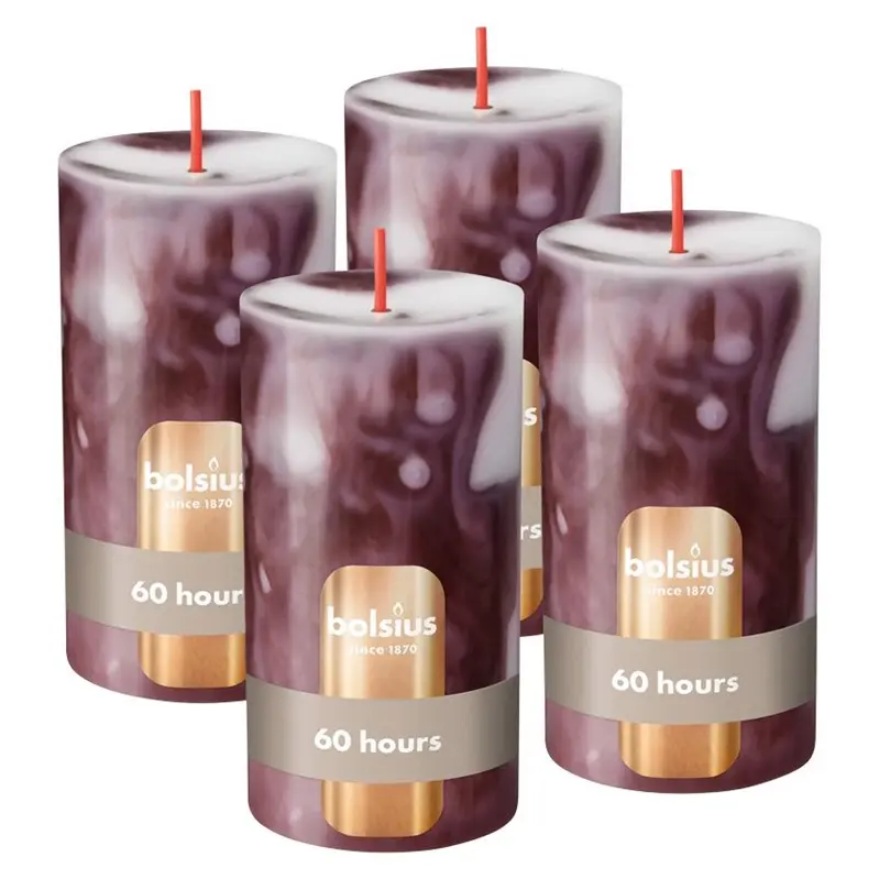 Bolsius Royal Burgundy Cylindrical Candle Photo 2