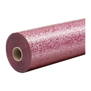 HTVRONT KZ-SGH-1906-2USH Pink Glitter Heat Transfer Film for Fabrics and Textiles with Compatible Cutting Plotters