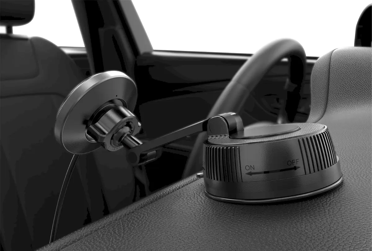 Swissten S-Grip E3 MagSafe Car Holder & 15W Wireless Charger Photo 3