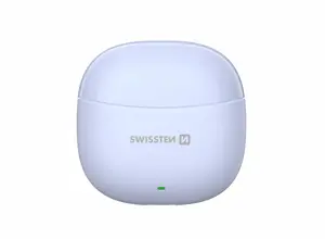 Swissten TWS Mini TUNE Bluetooth Stereo In-Ear Earbuds with Microphone, Touch Controls, IP54 Resistance, and Charging Case in Blue