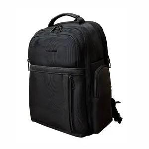 Swissten Travel Laptop Backpack 15.6" 20L Black Waterproof Polyester with USB-A Port