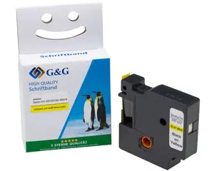 Лента для маркировки G&G 15567 черная на желтом D1 9 мм 7 м