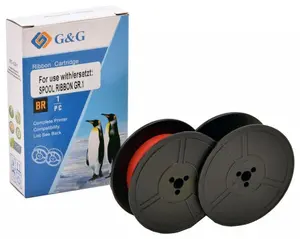 G&G 18459 Printer Ribbon Black and Red for TA Gabriele 2000