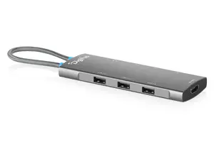 DIGITUS USB-C dokstacija DA-70920 ar 8 portiem, HDMI, DisplayPort, USB 3.2 un USB 2.0 klatnes portatīvajiem datoriem un viedierīcēm