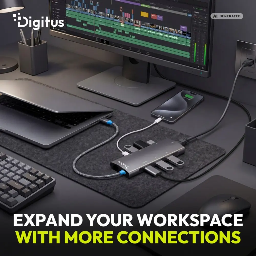 DIGITUS DA-70921 8-portu USB-C dokstacija Photo 11