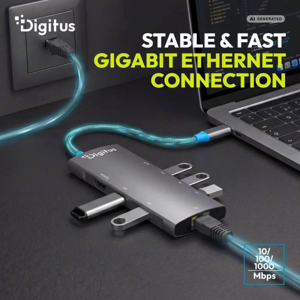 DIGITUS DA-70921 8-portu USB-C dokstacija Photo 14