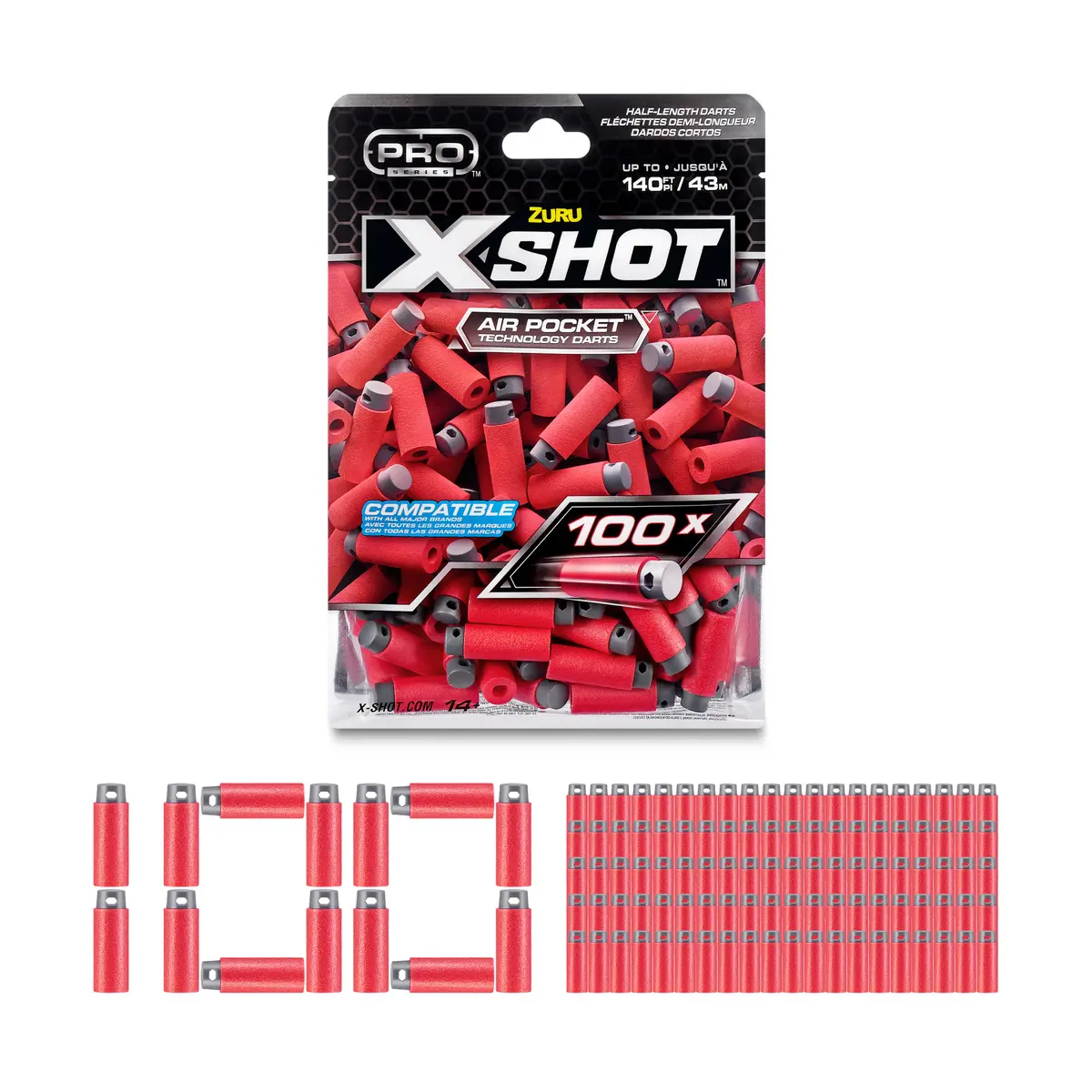 Zuru XSHOT Pro Series Bultu rezerves komplekts 100 gab Photo 2