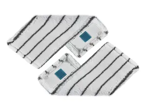 Leifheit Clean & Compact M сменные салфетки, 2 шт., микрофибра, 100% полиэстер, стирка при 60°C, липучка