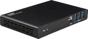 Lindy 43425 konferenču telpu dokstacija ar 100W barošanas padevi un diviem 4K HDMI izvadiem