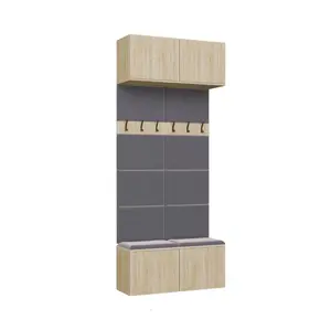 top e shop HAGA II 2W Skapis Sonoma ozols, 4 veramas durvis, 6 pakaramie, TIP-ON sistēma, skaidu plātne