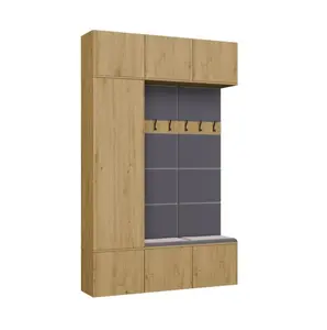 top e shop Drēbju skapis HAGA III 1SZ2W Artisan ozols ar eņģu durvīm un skaidu plātnes korpusu