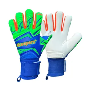 Юношеские вратарские перчатки 4Keepers Force V5.25 Twist HNC сине-зеленые размер 6