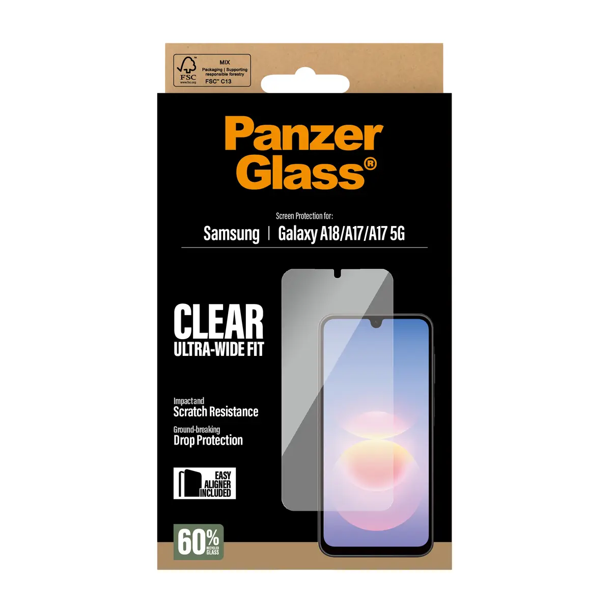 Защитное стекло PanzerGlass Ultra-Wide Fit для Galaxy A18 A17 Photo 4
