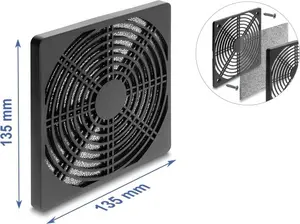 DELOCK Fan Grille with Dust Filter 135 x 135 mm Black 67708