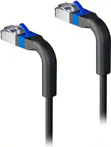 Lanview LV-6AFTP-FLEX-ANG-10B-S Сетевой кабель Cat6a U/FTP 10 м Черный RJ-45 Штекер/Штекер