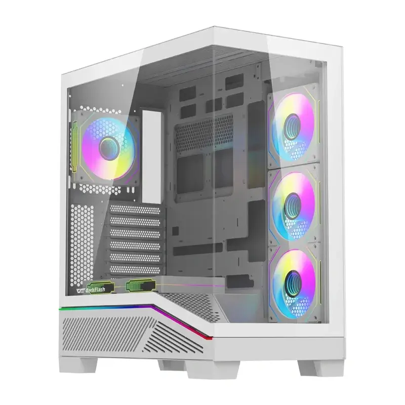 Компьютерный корпус Darkflash K430 Белый с 6 вентиляторами Photo 2