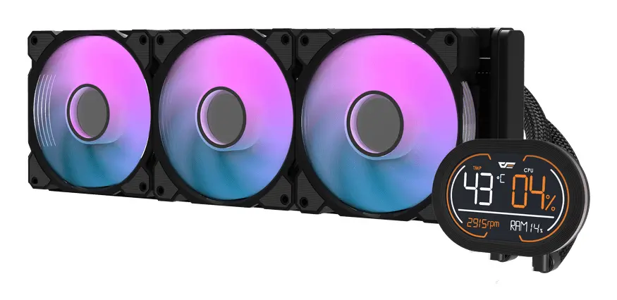 Жидкостный кулер darkFlash DH360D v2 для процессора черный Photo 7