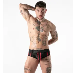 LOCKER GEAR Full Military Access Jock Brief Red XL vīriešu apakšveļa poliesters elastāns
