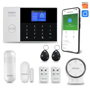 Smart Wireless Security System Evolveo SecuPro2 with Dual Wi-Fi and GSM Connectivity, 2.4 Inch TFT Display, and Support for up to 90 Detectors