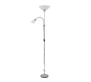TRIO ERZWO Floor Lighting E14 LED 100 W Titanium White Metal Plastic