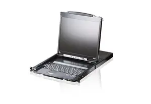 Стоечная консоль ATEN CL5800N-ATA-EG с 19-дюймовым ЖК-дисплеем портом VGA и клавиатурой UK English QWERTY