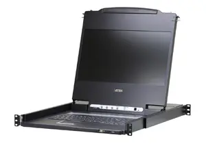Стоечная консоль ATEN CL6700MW с 17.3-дюймовым ЖК-дисплеем Full HD 1920 x 1080 пикселей портивными интерфейсами DVI-D и USB 1U Металлическая Черная
