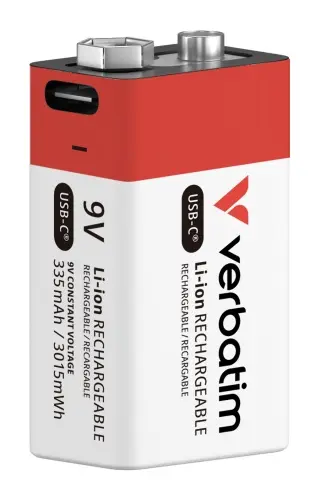 Verbatim 30251 9V USB-C Rechargeable Battery Photo 7