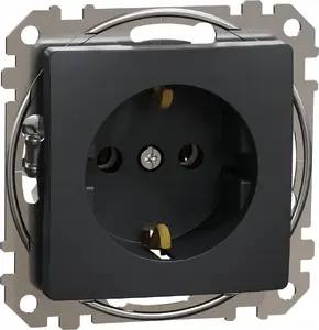 Schneider Electric Sedna Design SDD114025 Schuko Kontaktligzda Antracīta Melna