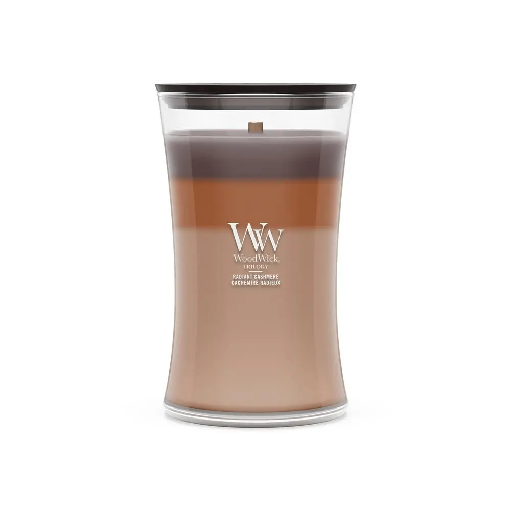 WoodWick Radiant Cashmere vaska svece cilindriskā