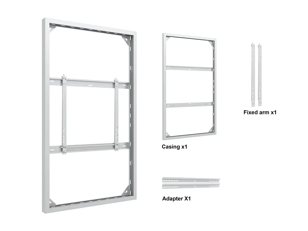 Multibrackets M Pro Series 75" Wall Slim Enclosure White Photo 7