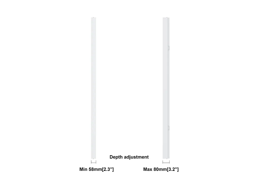 Multibrackets M Pro Series 75" Wall Slim Enclosure White Photo 8