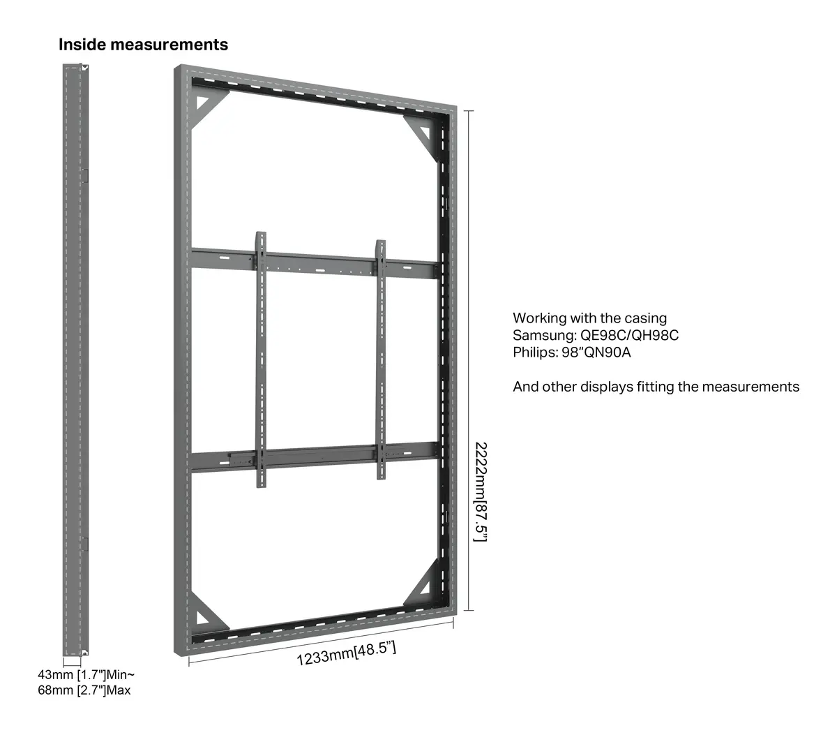 Multibrackets M Pro Series 98" Wall Slim Enclosure Photo 13