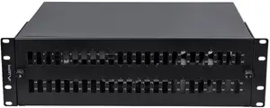 Lanberg FOP1-48SD-LQB 19-inch 3U Rackmount Fiber Optic Patch Panel for 48x SC Duplex or 48x LC Quad with Accessories Black