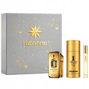 Paco Rabanne Million Gold For Him Gift Set with Eau de Parfum Intense 50ml, Deodorant Spray 150ml, and Miniature 10ml