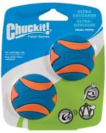 Chuckit! Ultra Squeaker Ball Small 2-Pack игрушка для собак с пищалкой и высоким прыжком