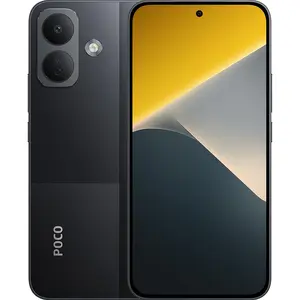 POCO X8 5G viedtālrunis ar 6.83 collu 2772x1280 displeju, Snapdragon 6s Gen 4 procesoru, 8 GB RAM, 256 GB atmiņu, 50 MP dubulto kameru un 8340 mAh akumulatoru, melnā krāsā