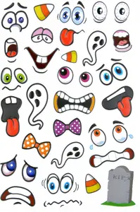 Arpex Halloween decorative stickers with funny designs
