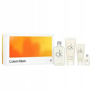 SET VERSACE CALVIN KLEIN CK One Unisex smaržu komplekts ar tualetes ūdeni, ķermeņa mitrinātāju, dušas želeju un miniatūru
