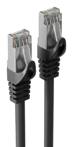 S-Impuls 08-39025 Cat7 S/FTP networking cable 1 m RJ-45 black 10000 Mbit/s