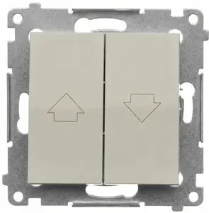 Kontakt-Simon Simon 54 Roller Blind Push Button Module with Quick Connectors Cashmere DZP1.01/42