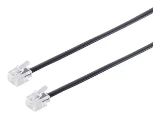 Телефонный кабель S-Impuls 70095-20 20 м RJ-11 - RJ-11 черный и прозрачный