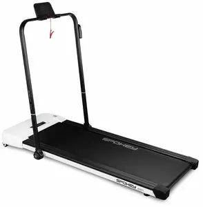 Treadmill Spokey Erin with LED screen, foldable design, chest strap compatibility, and maximum user weight capacity of 100 kg