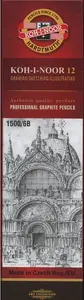 Koh-I-Noor 1500 6B grafīta zīmulis dzeltenš sešstūrains 12 gab