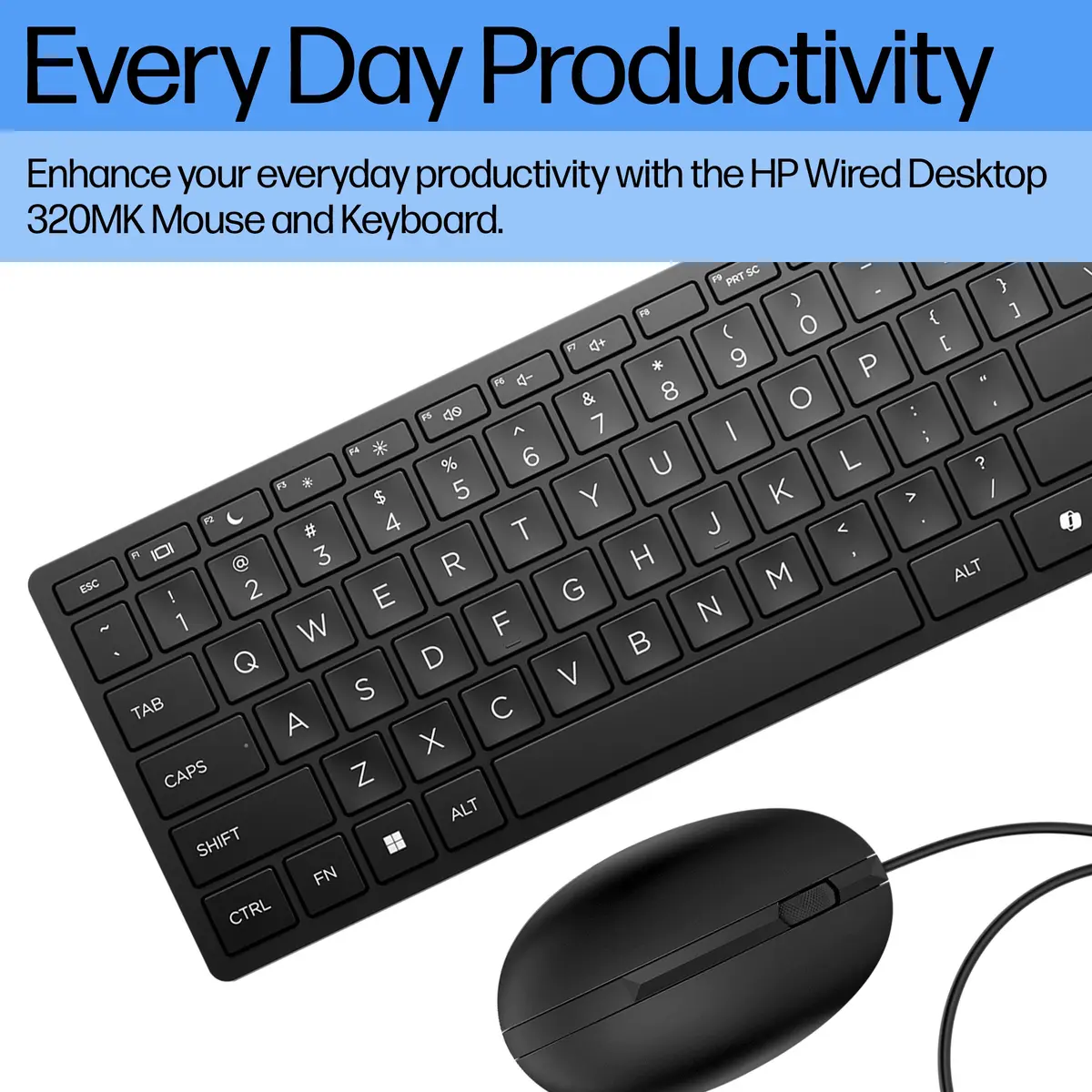 HP Wired Desktop 320MK Mouse and Keyboard Set Photo 3
