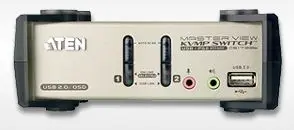 KVM-переключатель ATEN CS1732B с портами USB и PS/2 для клавиатуры и мыши, видеопортом VGA и максимальным разрешением 2048 x 1536 пикселей