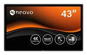 AG Neovo QX4302 Камера видеонаблюдения монитор 109.2 см 43 дюйма 3840 x 2160 пикселей 450 кд/м² LED 12 Вт Динамики черный